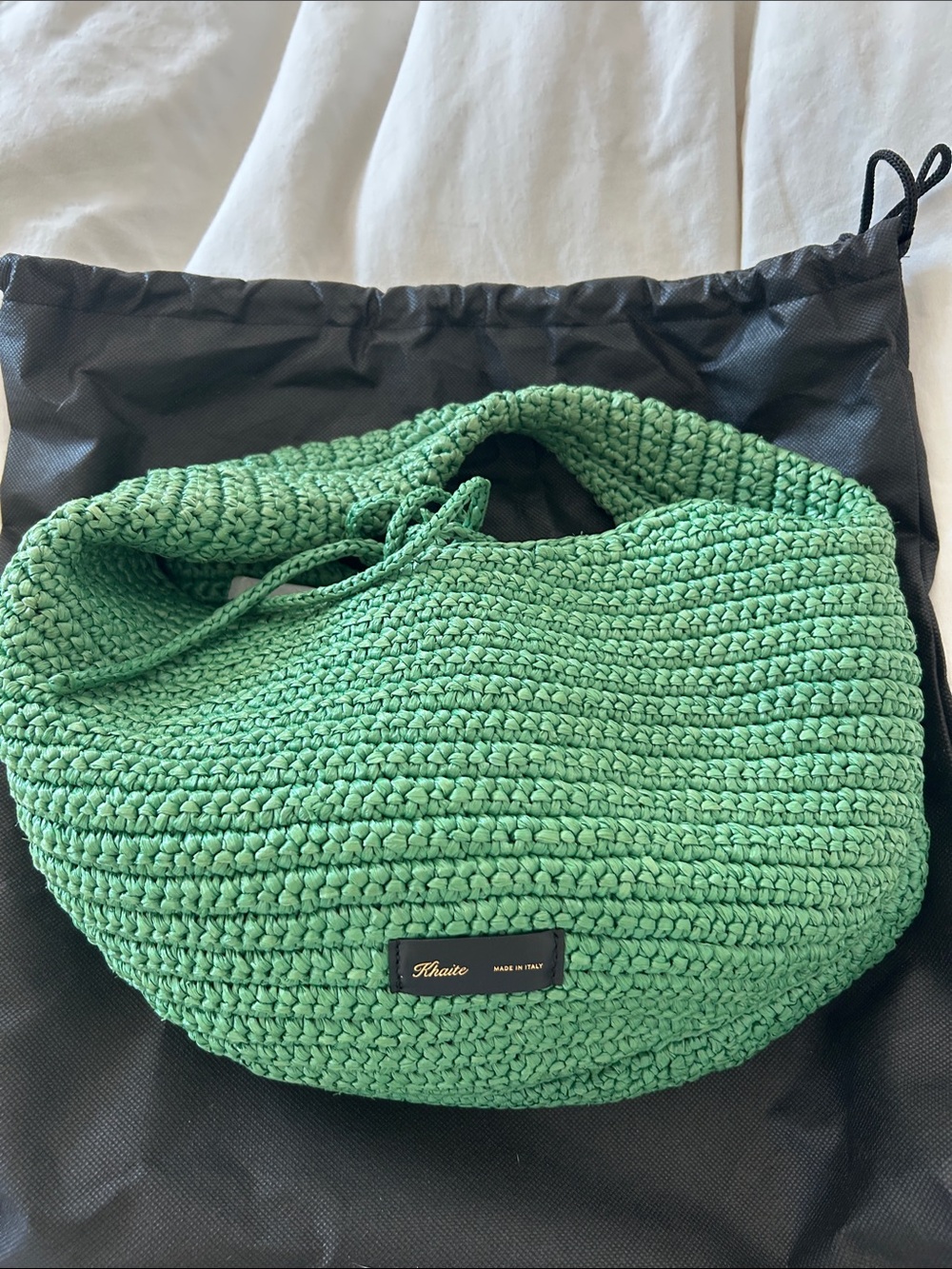 Khaite medium raffia hobo